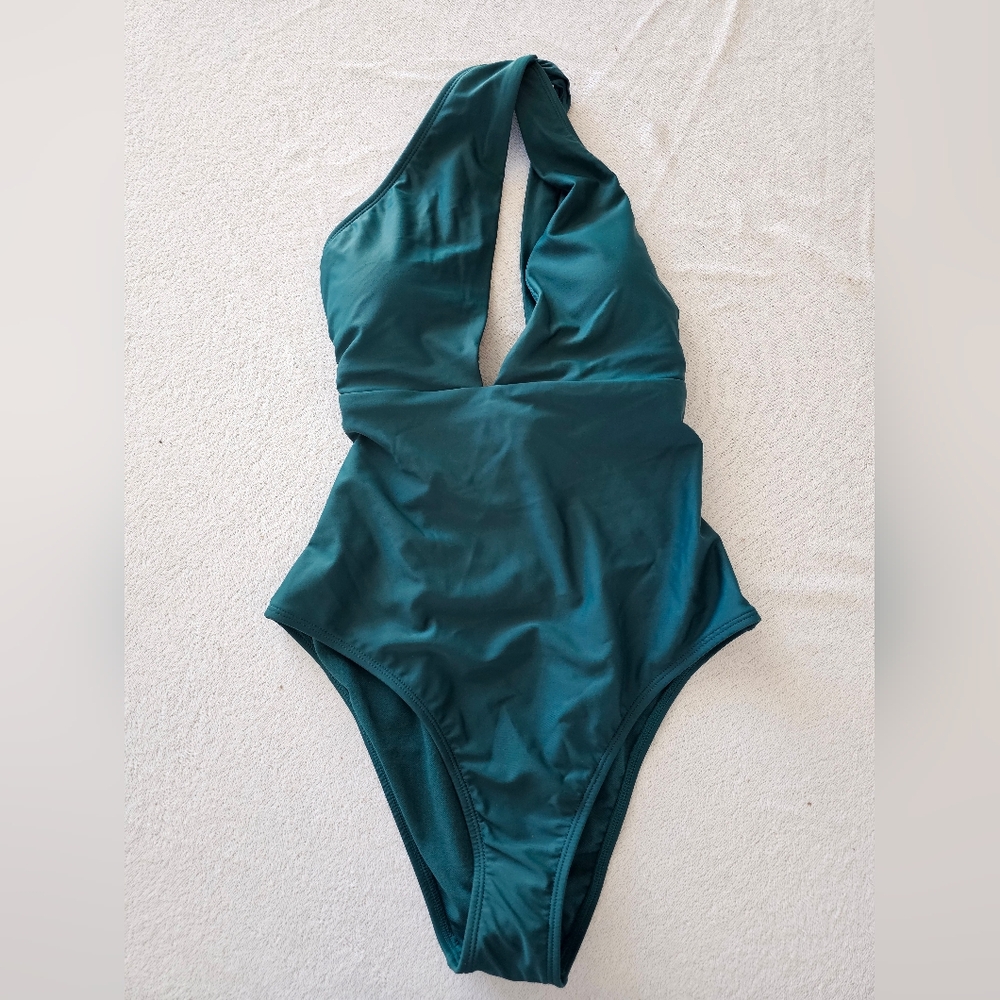 Shade & Shore Swimsuit Women's Size 4-6 Small Green One Piece New With Tag